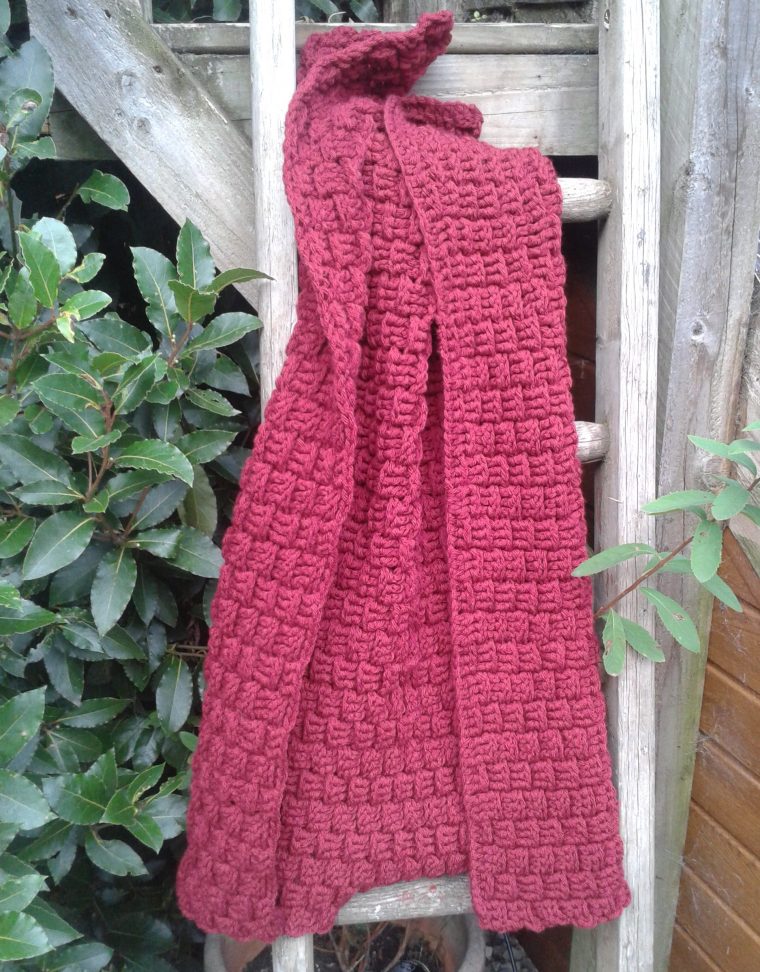 crochet blanket, basket weave