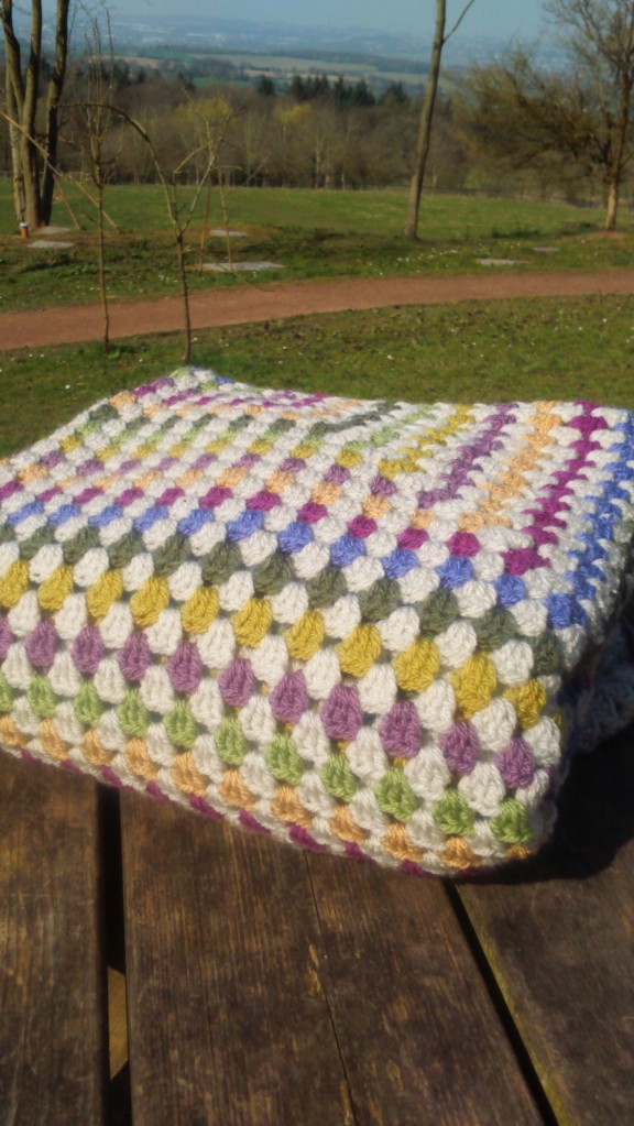 crochet blanket, traditional giant granny square