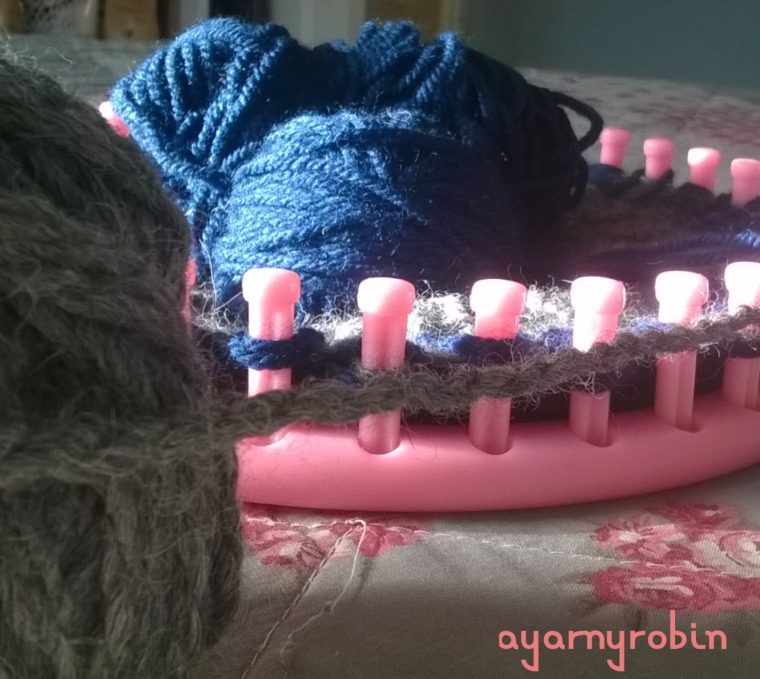 loom knitting beanie hat
