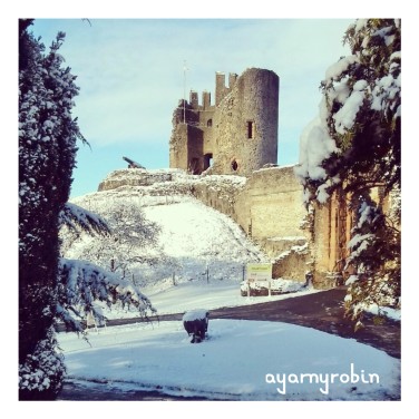 Dudley Castle in the snow