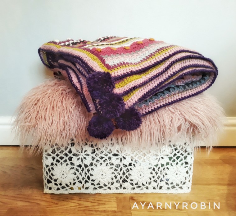mixed stitch crochet blanket