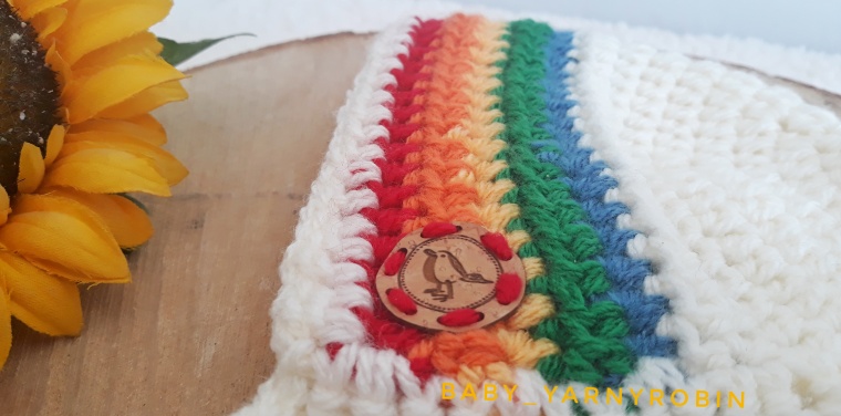 rainbow baby bonnet